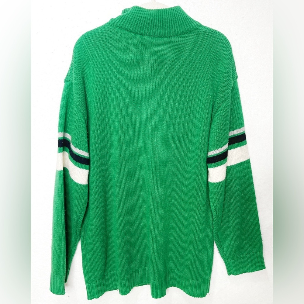 Vintage Southpole Green Sweater Pullover Mock Neck Y2K 90’s Size Large - Picture 2 of 5